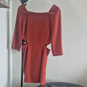 Lumiere Orange Long Sleeve Dress
